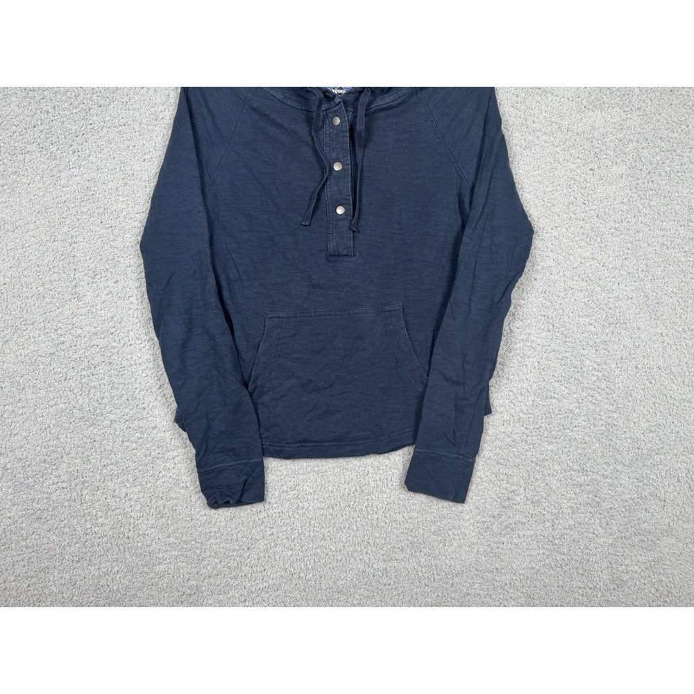 Patagonia Women's XS Necessity Terry Hooded Pullover Blue Organic Cotton Tencell - Picture 4 of 7
